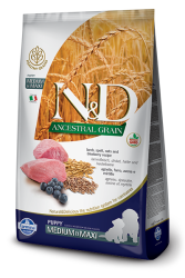 N&D Düşük Tahıllı Kuzu Etli ve Yaban Mersinli Yavru Köpek Maması 12 kg