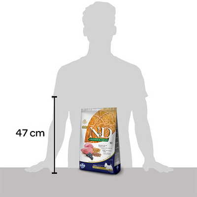 N&D Düşük Tahıllı Kuzu Etli ve Yaban Mersinli Küçük Irk Yetişkin Köpek Maması 2.5 kg - 2