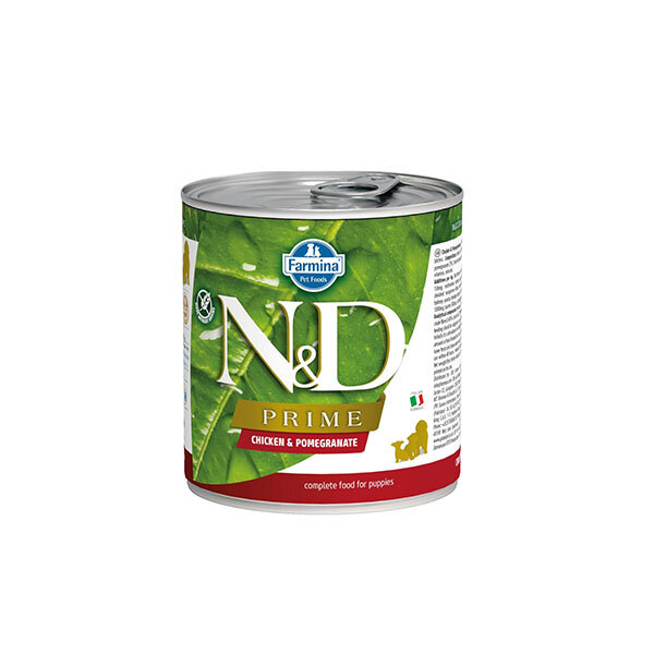 N&D Prime Tahılsız Tavuklu ve Narlı Yavru Köpek Yaş Maması 285 gr - 1