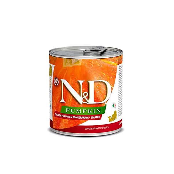 N&D Pumpkin Balkabaklı, Kuzu Etli ve Yaban Mersinli Yavru Starter Köpek Yaş Maması 285 gr - 1