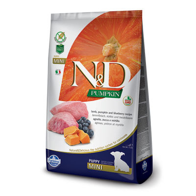 N&D Pumpkin Balkabaklı, Kuzu Etli ve Yaban Mersinli Küçük Irk Yavru Köpek Maması 7 kg - 1