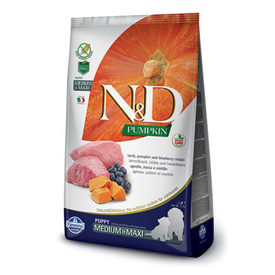 N&D Pumpkin Balkabaklı, Kuzu Etli ve Yaban Mersinli Yavru Köpek Maması 12 kg - 1