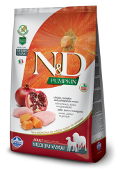 N&D Pumpkin Balkabaklı, Tavuklu ve Narlı Yetişkin Köpek Maması 12 kg - 1