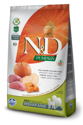 N&D Pumpkin Balkabaklı, Domuz Etli ve Elmalı Yetişkin Köpek Maması 2.5 kg - 1