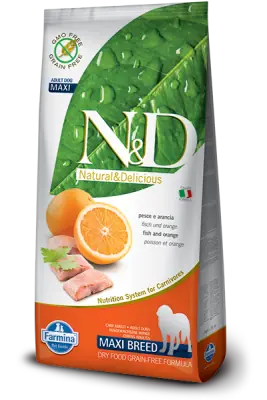 ND Tahılsız Balıklı Büyük Irk Köpek Maması 12 KG - 1