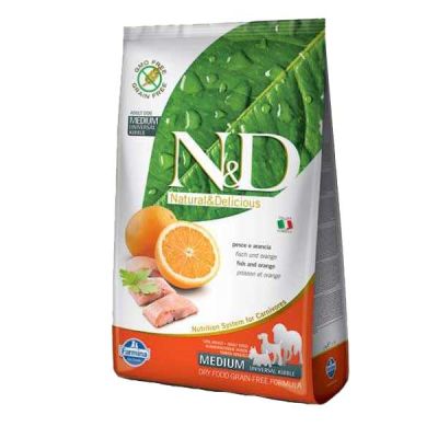 ND Tahılsız Balık ve Portakallı Köpek Maması 7 KG - 1