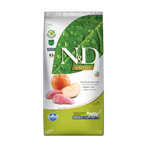 N&D Prime Tahılsız Domuz Etli ve Elmalı Yetişkin Kedi Maması 10 kg - 1