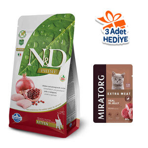 N&D Prime Tahılsız Tavuklu ve Narlı Yavru Kedi Maması 1.5 kg