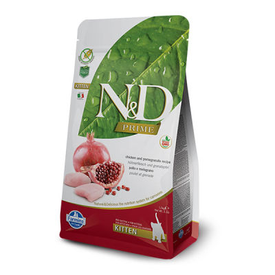 N&D Prime Tahılsız Tavuklu ve Narlı Yavru Kedi Maması 1.5 kg - 1