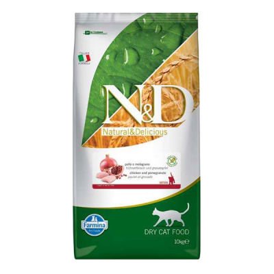 N&D Tahılsız Tavuklu ve Narlı Yavru Kedi Maması 10 KG - 1