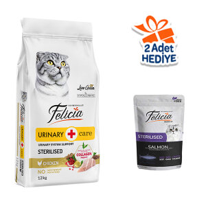 Felicia Düşük Tahıllı Kısırlaştırılmış Tavuklu Kedi Maması 12 KG