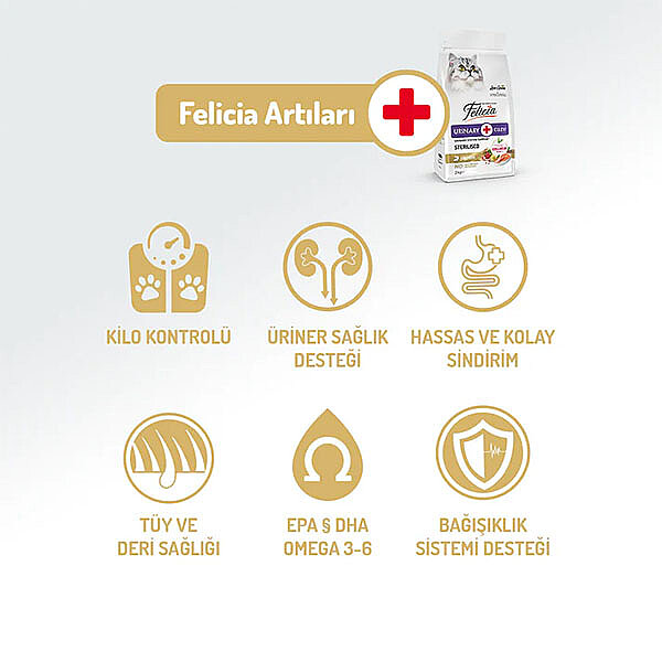 Felicia Hipoalerjenik Kolajen Destekli Somonlu Kısırlaştırılmış Kedi Maması 5kg - 2