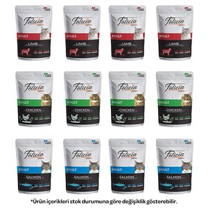 Felicia Karışık Kedi Yaş Maması 85 gr X 12 Adet
