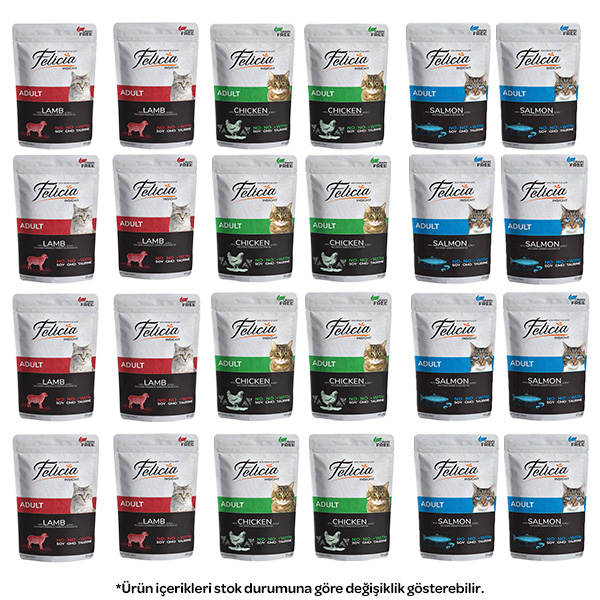 Felicia Karışık Kedi Yaş Maması 85 gr X 24 Adet - 1