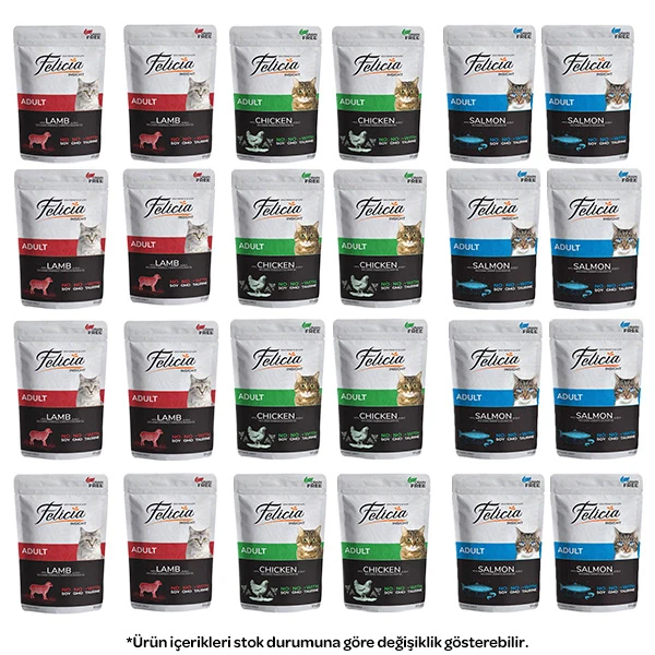 Felicia Karışık Kedi Yaş Maması 85 gr X 24 Adet - 1