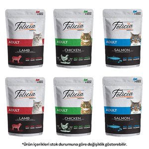 Felicia Karışık Kedi Yaş Maması 85 gr X 6 Adet