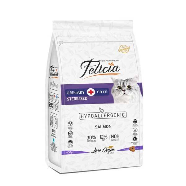 Felicia Sterilised Somonlu Az Tahıllı Kedi Maması 400 gr - 1