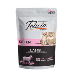 Felicia Tahılsız Pouch Yavru Kuzulu Yaş Kedi Maması 85 Gr