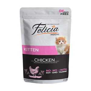 Felicia Tahılsız Pouch Yavru Tavuklu Yaş Kedi Maması 85 Gr