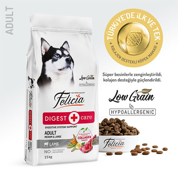 Felicia Tüm Irklara Özel Kuzu Etli Köpek Maması 15 KG - 1