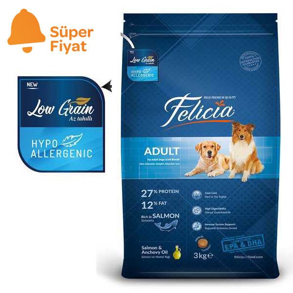 Felicia Tüm Irklara Özel Somonlu Köpek Maması 3 KG - 1