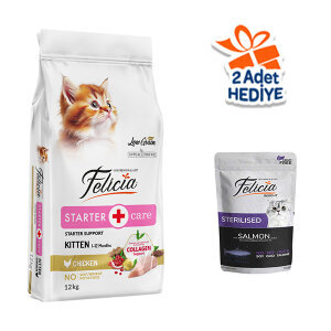 Felicia Düşük Tahıllı HypoAllergenic Tavuklu Yavru Kedi Maması 12 KG