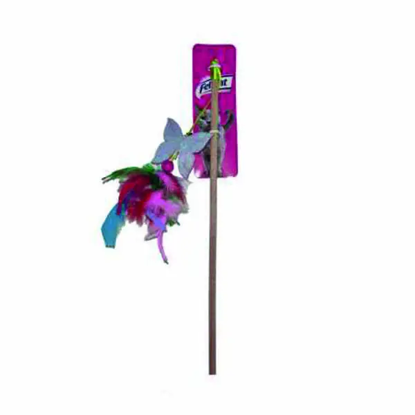 Felight Tüylü Zilli Kedi Oltası 40cm - 1