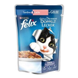 Felix Çifte Lezzet Somon Sardalya Yaş Pouch Mama 100 GR