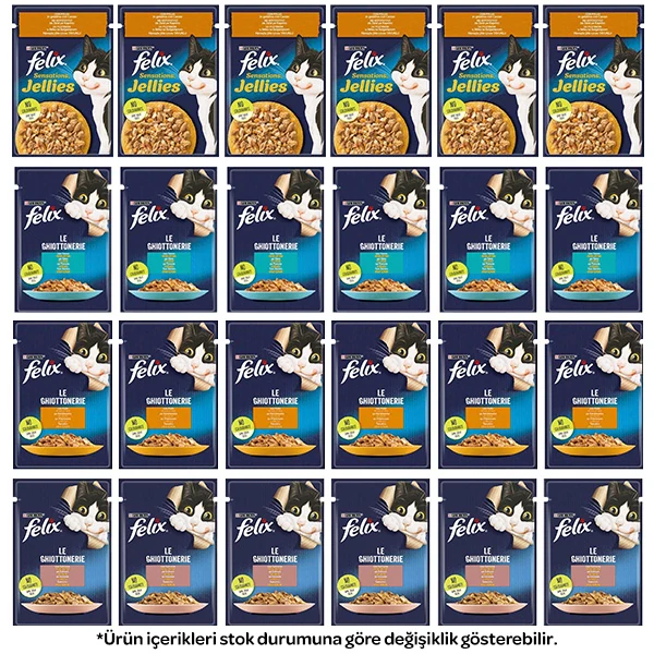 Felix Karışık Kedi Yaş Maması 85 gr X 24 Adet - 1