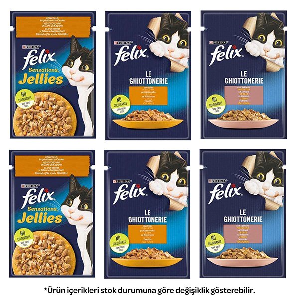 Felix Karışık Kedi Yaş Maması 85 gr X 6 Adet - 1