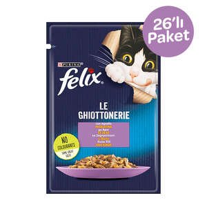Felix Kuzu Etli Kedi Yaş Maması 85 gr x 26