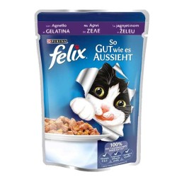 Felix Kuzu Etli Yaş Kedi Maması 100 GR