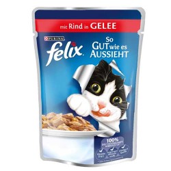 Felix Sığır Etli Kedi Yaş Maması 100 GR
