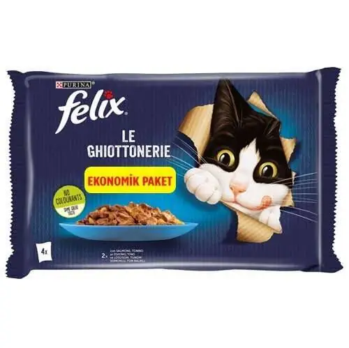 Felix Somonlu Yaş Kedi Maması 4 x 85 gr - 1