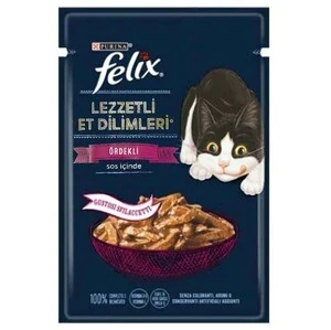 Felix Ördekli Lezzetli Et Dilimleri Yaş Kedi Maması 80 Gr