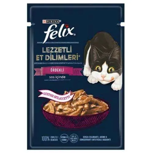 Felix Ördekli Lezzetli Et Dilimleri Yaş Kedi Maması 80 Gr - 1