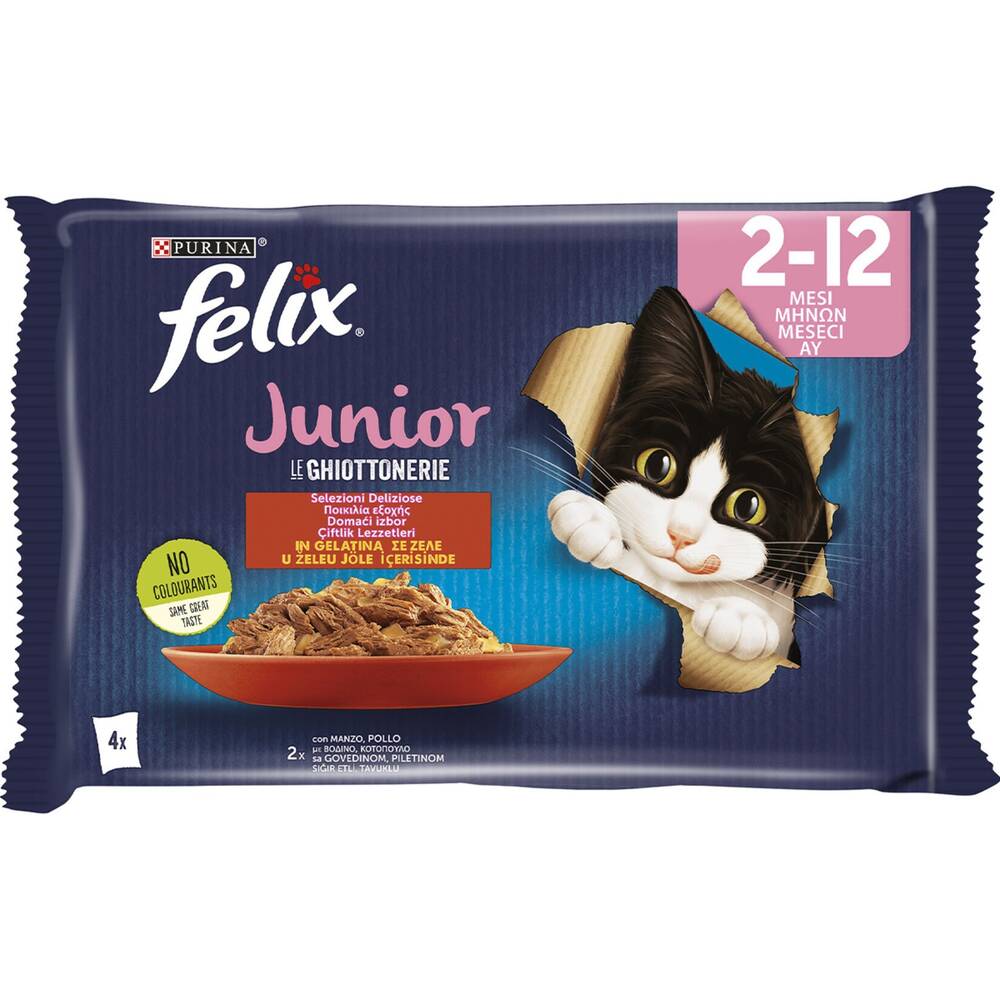 Felix Tavuk Etli Yavru Kedi Yaş Maması 4 x 85 gr - 1