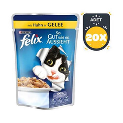 Felix Tavuklu Yaş Kedi Maması 100 GR * 20 ADET