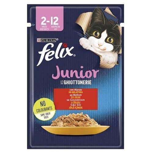Felix Sığır Etli Yavru Yaş Kedi Maması 85 Gr - 1