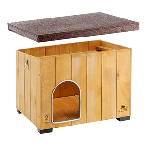 Ferplast Baita 100 Ahşap Köpek Kulübesi – 101×56,5×64 cm İç Ölçü - Orta/Büyük Irklar - 11