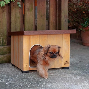 Ferplast Baita 60 Ahşap Köpek Kulübesi – 59×39,5×39 cm İç Ölçüler - Küçük/Orta Irklar İçin Dayanıklı Kulübe - 3