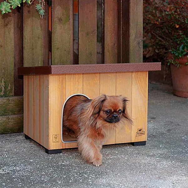 Ferplast Baita 60 Ahşap Köpek Kulübesi – 59×39,5×39 cm İç Ölçüler - Küçük/Orta Irklar İçin Dayanıklı Kulübe - 3