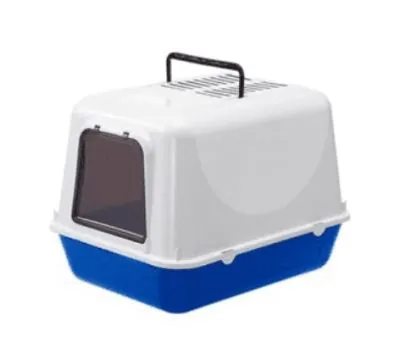 Ferplast Clear Cat 20 Kapalı Mavi Kedi Tuvaleti 50*37*35 CM - 1