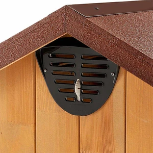 Ferplast Domus Ahşap Köpek Kulübesi Medium – 50x65x55 cm İç Ölçüler - Orta Boy Köpekler İçin Dayanıklı ve Yalıtımlı Kulübe - 5