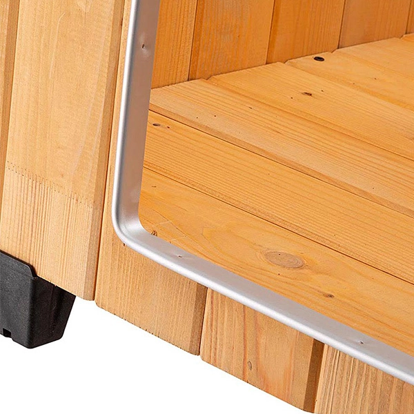 Ferplast Domus Ahşap Köpek Kulübesi Medium – 50x65x55 cm İç Ölçüler - Orta Boy Köpekler İçin Dayanıklı ve Yalıtımlı Kulübe - 7