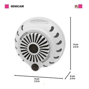 Ferplast Geniceair Otomatik Koku Giderici - Sessiz Fanlı, Hareket Sensörlü, Feline Breeze Teknolojili Elektronik Kedi Tuvalet Koku Nötralizatörü