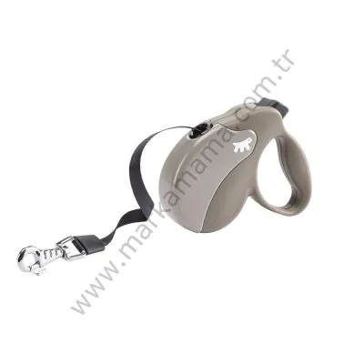 FerPlast Gri Otomatik Köpek Gezdirme Tasması 25 KG 5 Mt - 1