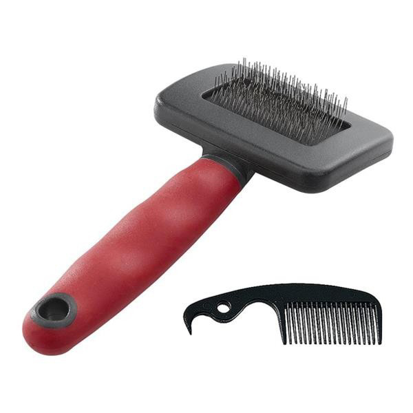 Ferplast Gro 5942 Tek Taraflı Köpek Tarama Fırçası – 15 cm – Orta ve Uzun Tüylü Evcil Hayvanlar İçin, Kauçuk Saplı, Dayanıklı Tasarım - 1