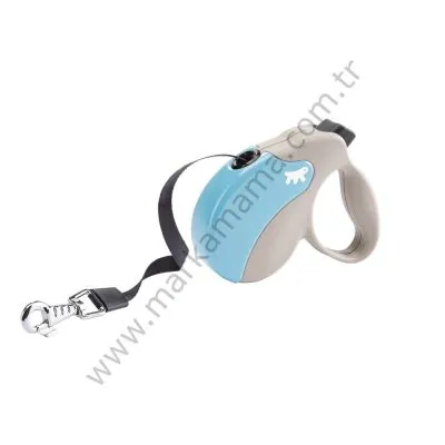 Ferplast Mavi-Bej Otomatik Köpek Gezdirme Tasması 12 KG 3 Mt. - 1