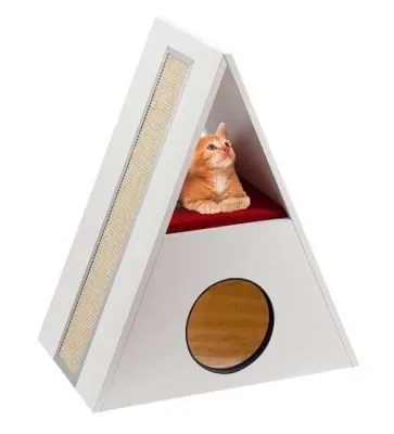 Ferplast Merlin Üçgen Kedi Tırmalama Yatağı 62x38,5x72 cm - 1